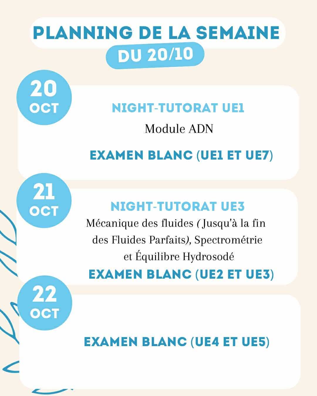 Programme examen blanc S1.1